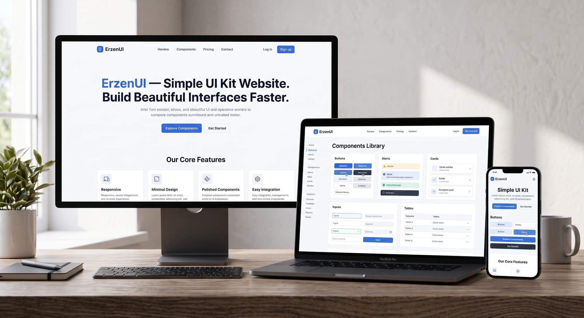 ErzenUI: Enterprise Component Library & Design Tokens